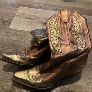 Metallic Copper Cowgirl Boots